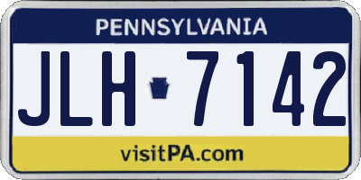 PA license plate JLH7142