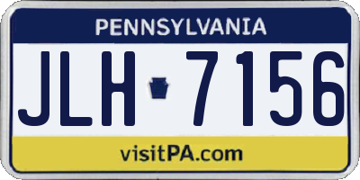 PA license plate JLH7156