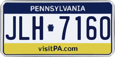PA license plate JLH7160