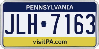 PA license plate JLH7163