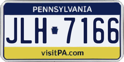 PA license plate JLH7166