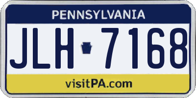 PA license plate JLH7168