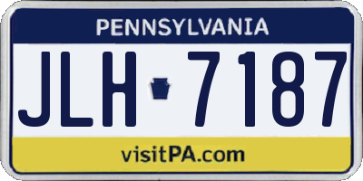 PA license plate JLH7187