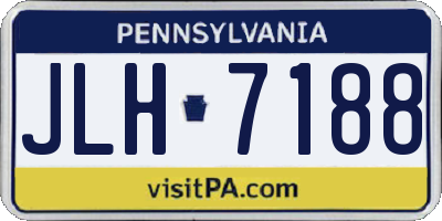 PA license plate JLH7188