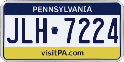 PA license plate JLH7224