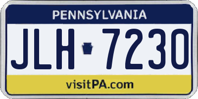 PA license plate JLH7230