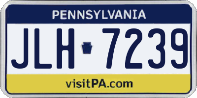 PA license plate JLH7239