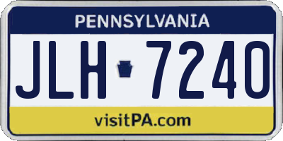 PA license plate JLH7240