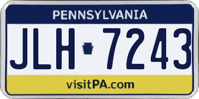 PA license plate JLH7243