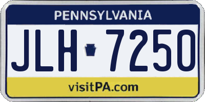PA license plate JLH7250