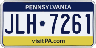 PA license plate JLH7261