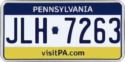 PA license plate JLH7263