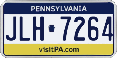 PA license plate JLH7264