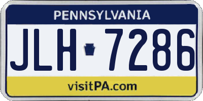 PA license plate JLH7286