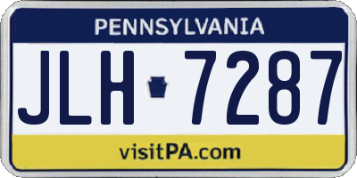 PA license plate JLH7287