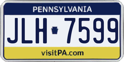 PA license plate JLH7599