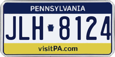 PA license plate JLH8124