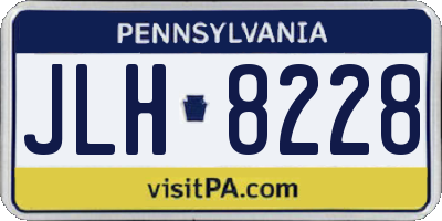 PA license plate JLH8228