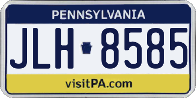 PA license plate JLH8585