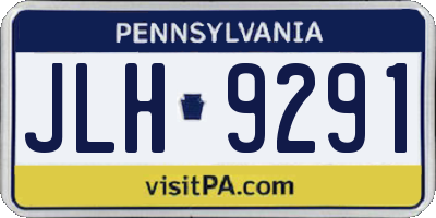PA license plate JLH9291
