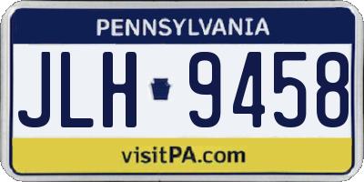 PA license plate JLH9458