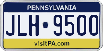 PA license plate JLH9500