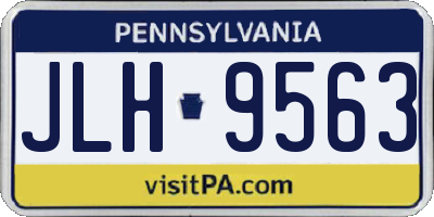 PA license plate JLH9563