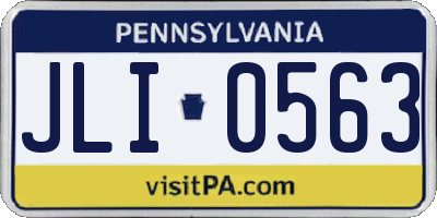 PA license plate JLI0563
