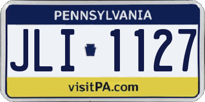 PA license plate JLI1127