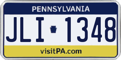 PA license plate JLI1348