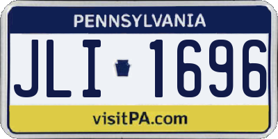 PA license plate JLI1696