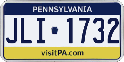 PA license plate JLI1732