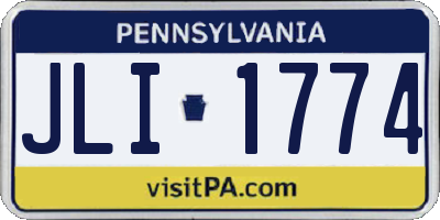 PA license plate JLI1774