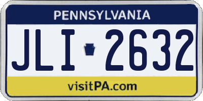 PA license plate JLI2632