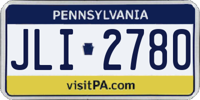 PA license plate JLI2780