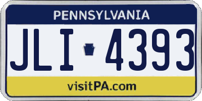 PA license plate JLI4393