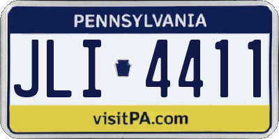 PA license plate JLI4411