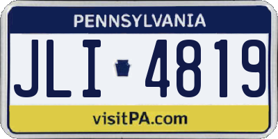 PA license plate JLI4819