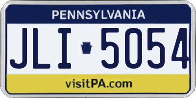 PA license plate JLI5054
