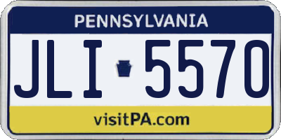 PA license plate JLI5570