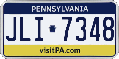 PA license plate JLI7348