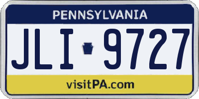 PA license plate JLI9727