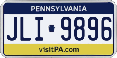 PA license plate JLI9896