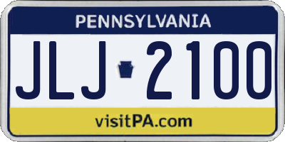 PA license plate JLJ2100