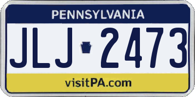 PA license plate JLJ2473