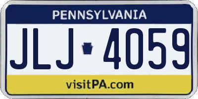 PA license plate JLJ4059