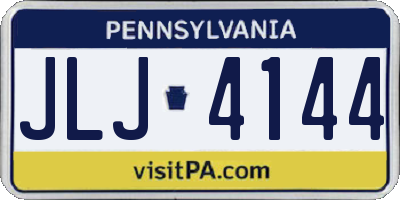 PA license plate JLJ4144