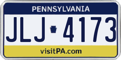 PA license plate JLJ4173