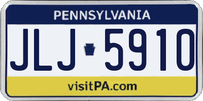 PA license plate JLJ5910