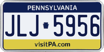 PA license plate JLJ5956